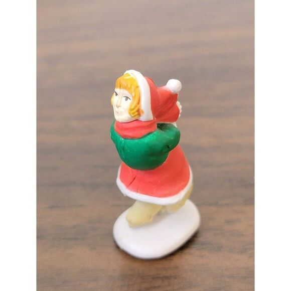 Ice skating mom woman skater Village accessory Xmas decor - Picture 1 of 4